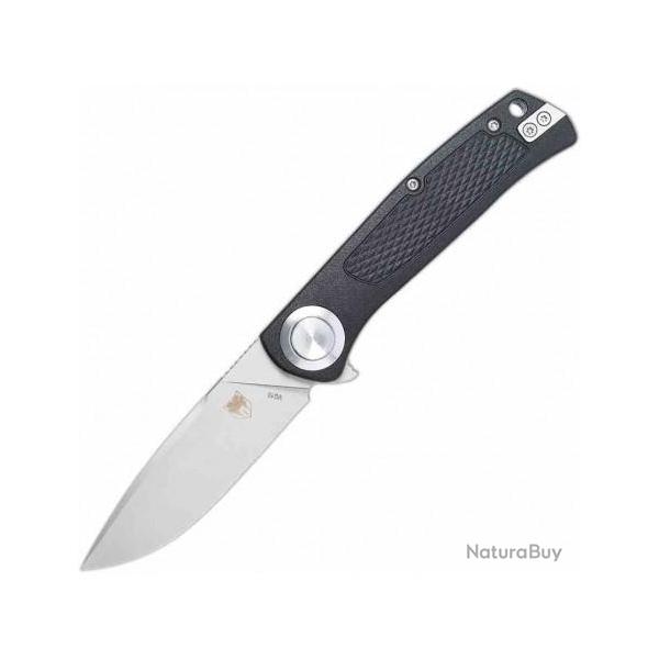 Couteau CobraTec EDC Scout Lame Acier VG-10 Manche Grivory Noir Button Lock CBTSCTGRVBK
