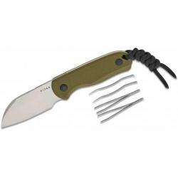 Couteau Kizer Drop Bear Fixed Lame Sheepsfoot Acier AEB-L Manche G10 Green Etui Kydex KI1093A1