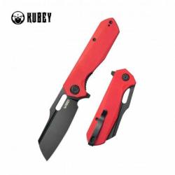 Couteau Kubey Atlas Red Manche G10 Lame Acier 14C28N Black Ikbs LinerLock Clip KUB328F