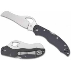 Couteau Spyderco Byrd Gooney Lame Hawkbill/Sheepsfoot Acier 9Cr14MoV Manche G-10 Lockback BY24GPGY