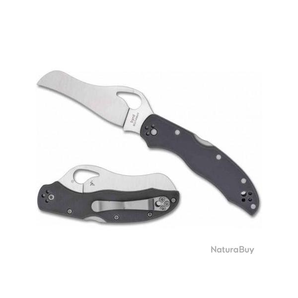 Couteau Spyderco Byrd Gooney Lame Hawkbill/Sheepsfoot Acier 9Cr14MoV Manche G-10 Lockback BY24GPGY
