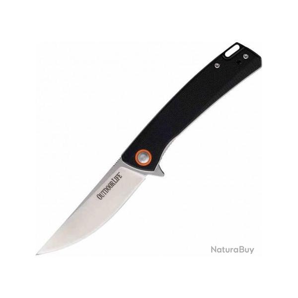 Couteau Outdoor Life Scree Lame Trailing Point Acier D2 Manche G10 Liner Lock Clip OLM002