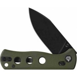 Couteau QSP Canary Glyde Lock Green Lame Acier 14C28N Manche G10 IKBS Clip QS150GLB2