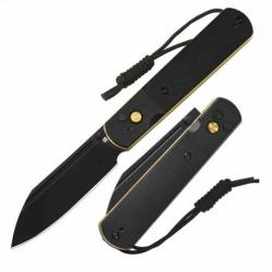 Couteau ARTISAN CUTLERY Holm Black G10 Lame Acier AR-RPM9 Blk IKBS Button Lock Clip ATZ1875PBG