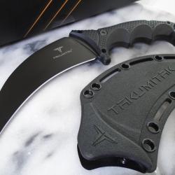 Couteau Karambit Takumitak Midnight Lame Acier 3Cr13 Manche & Etui FRN TKF307