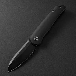 Couteau Petrified Fish El Camino Black Manche Aluminium Lame Acier N690 BLK IKBS Liner PFKE16DADW