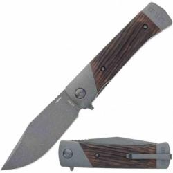 Couteau Schrade Old Timer Frontier Lame Acier 7Cr13MoV Manche Acier/Delrin Linerlock Clip SCH1209461