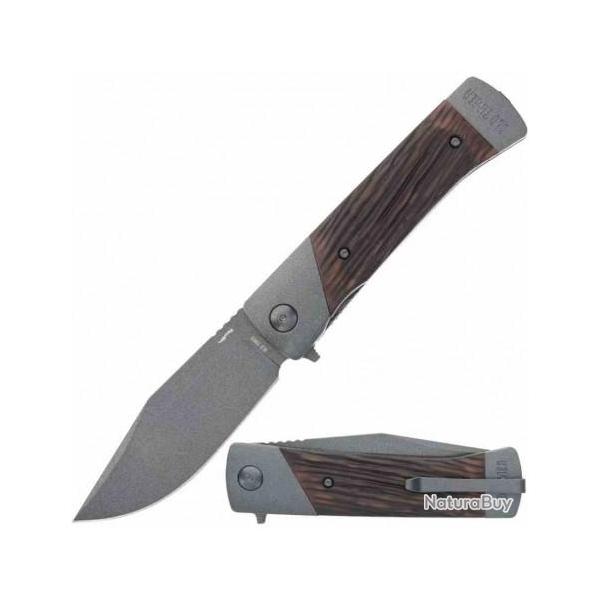 Couteau Schrade Old Timer Frontier Lame Acier 7Cr13MoV Manche Acier/Delrin Linerlock Clip SCH1209461