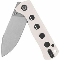 Couteau QSP Canary White Folder Lame Acier 14C28N SW Manche G10 IKBS Linerlock Clip QS150G1