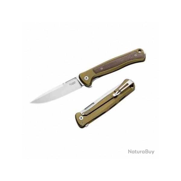 Couteau LionSteel Skinny Green Lame Acier CPM-Magnacut Manche Alu/Micarta Frame Lock LSTSK01AGS