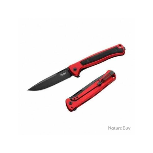 Couteau LionSteel Skinny Red/Black Lame Acier CPM-Magnacut Black Manche Alu/Micarta IKBS LSTSK01ARD