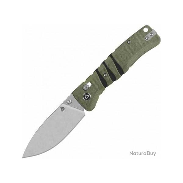 Couteau QSP Ripley Green Manche G10 Lame Acier 14C28N SW IKBS Glyde Lock Clip QS160C1