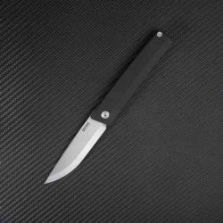 Couteau SRM Knives 401L-GB Black Manche G10 Lame Acier 10Cr15CoMov IKBS Linerlock Clip SRM401LGB