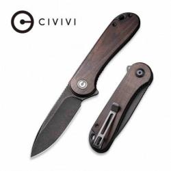 Couteau CIVIVI Elementum Ebony Manche Bois Lame Acier D2 Blk IKBS Linerlock CLip CIVC907W