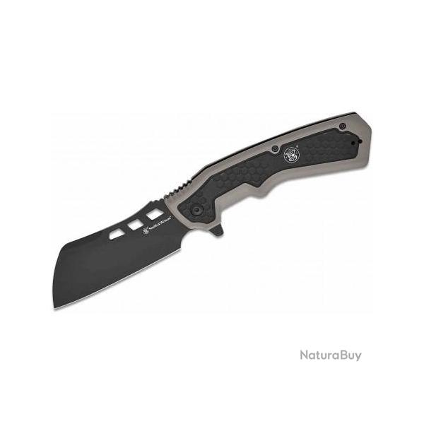 Couteau Smith&Wesson Extraction & Evasion Lame Cleaver Acier 8Cr13MoV Manche Alu Liner SW1208414