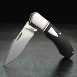 Couteau Begg Knives Traditional Large Slipjoint Lame Acier 14C28N Recurve Manche Black G10 BG038