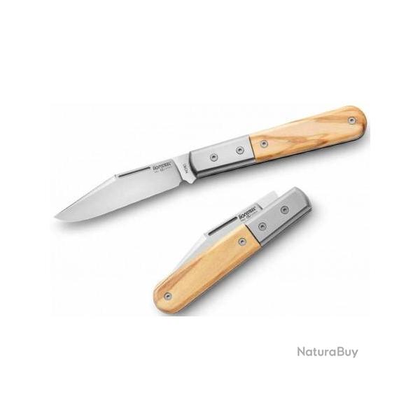 Couteau LionSteel Shuffler Barlow Olive Lame Acier M390 Manche Bois/Titane Slipjoint LSTCK0112UL