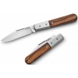 Couteau LionSteel Shuffler Barlow Santos Lame Acier M390 Manche Bois/Titane Slipjoint LSTCK0112ST