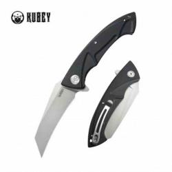 Couteau Kubey Anteater Nest Black Manche G10 Lame Acier Sandblast 14C28N IKBS Linerlock Clip KUB212I