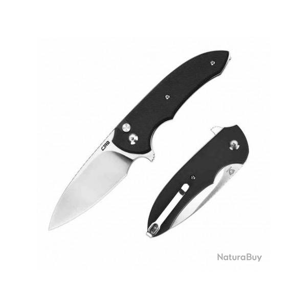 Couteau CJRB Space Cowboy Black Lame Acier AR-RPM9 Satin Manche G10 Button Lock IKBS Clip J1930BK