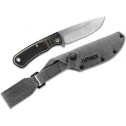 Couteau Gerber Downwind Drop Point Black Lame Acier 7Cr17MoV Manche G10 Etui Canvas G1816