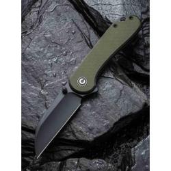 Couteau CIVIVI Elementum Nitro-V Black Lame Wharncliffe Manche Green G10 IKBS CIVC18062AF2