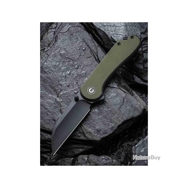 Couteau CIVIVI Elementum Nitro-V Black Lame Wharncliffe Manche Green G10 IKBS CIVC18062AF2