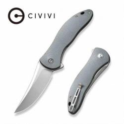 Couteau CIVIVI Synergy 4 Satin Lame Acier Nitro-V Trailing Point Manche G10 IKBS Clip CIVC21018A2