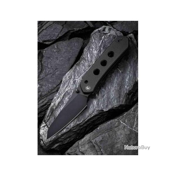 Couteau CIVIVI Vision FG Black Lame Nitro-V Black Reverse Tanto Manche G10 IKBS CIVC220361