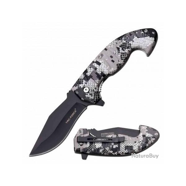 Lot de 3 Couteau Tac-Force A/O Digital Camo Lame Acier 3Cr13 Manche ABS Linerlock TF1043DG