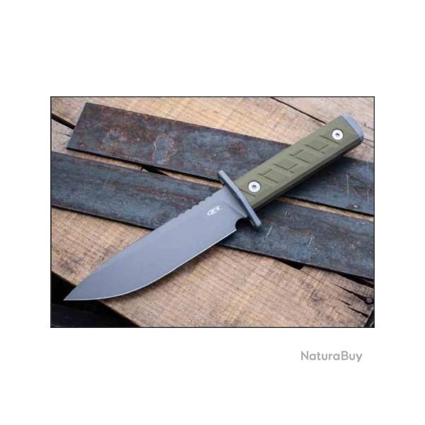 Couteau Zero Tolerance Model 0006 Lame Clip Point Acier CPM-3V Manche OD Green G10 Etui ZT0006