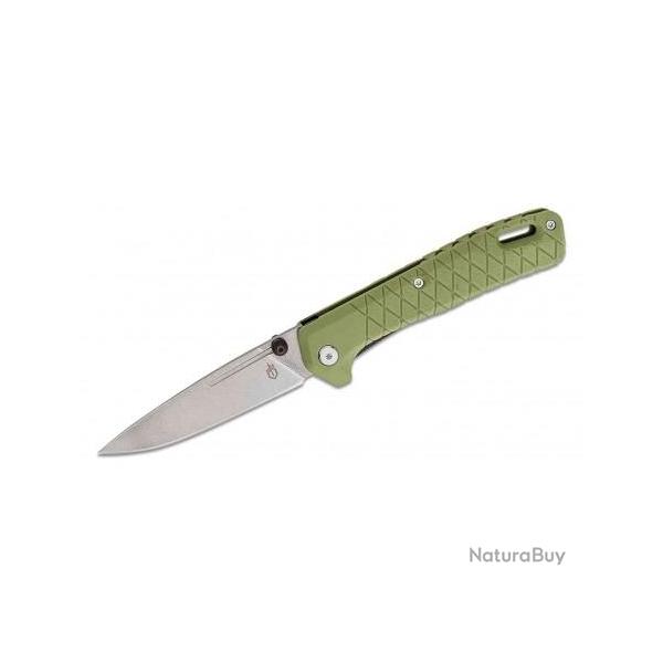 Couteau Gerber Zilch Green Lame Acier 7Cr17MoV Manche GRN Linerlock Clip G1067529