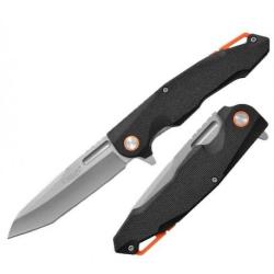 Couteau Camillus Regent A/O Lame Acier D2 Manche Fibre Carbone Linerlock Clip CM19365