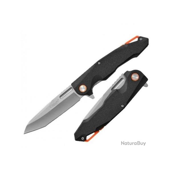 Couteau Camillus Regent A/O Lame Acier D2 Manche Fibre Carbone Linerlock Clip CM19365