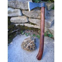 Hache Tomahawk Indien Shoshone Lame Acier Carbone Manche Bois Fabrication Artisanale PA242603