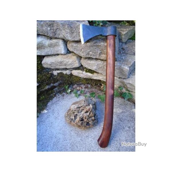Hache Tomahawk Indien Shoshone Lame Acier Carbone Manche Bois Fabrication Artisanale PA242603