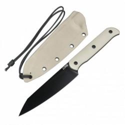 Couteau CJRB Silax Desert Lame Acier AR-RPM9 Black Manche G10 Etui Kydex J1921BBDE