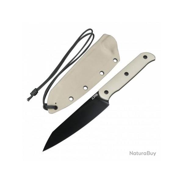 Couteau CJRB Silax Desert Lame Acier AR-RPM9 Black Manche G10 Etui Kydex J1921BBDE