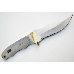 Lot de 3 Lames &agrave; Customiser Skinner Lame Acier Inox Garde Laiton BL073