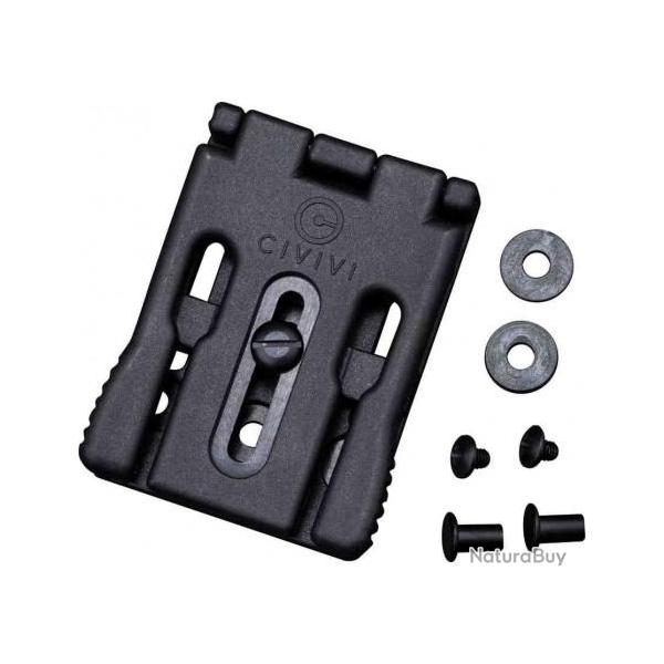 CIVCA04A Lot de 3 CIVIVI Tek-Lok CA-04A Bob Terzuola T-Clip (Clip de ceinture compatible Tek-Lok)