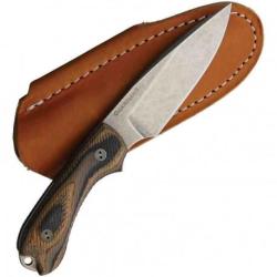 Couteau Bradford Guardian 3 3D Lame Acier AEB-L Manche G-Wood Etui Cuir Made USA BRAD3FE115A
