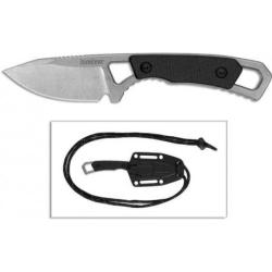 Couteau de Cou Kershaw Brace Neck Lame Acier 8Cr13MoV Manche GFN Etui Plastique KS2085