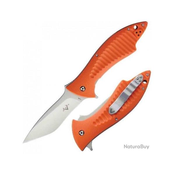 Couteau V Nives Deplorable Orange Tanto Lame Acier AUS-8 Manche FRN Bearings Clip VNI15FRNPOR