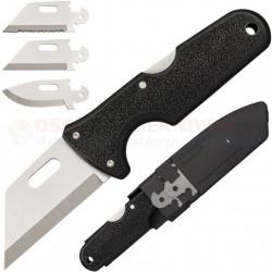 Couteau Cold Steel Click N Cut 3 Lames Acier 420 Manche Abs Etui Secure-Ex CS40A