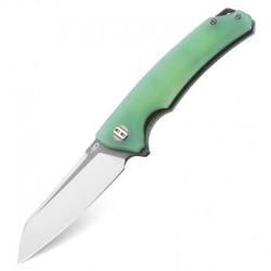 Couteau Bestech Knives Texel Jade Lame Acier D2 Gray/Satin Manche G-10 Linerlock Clip BTKG21B2