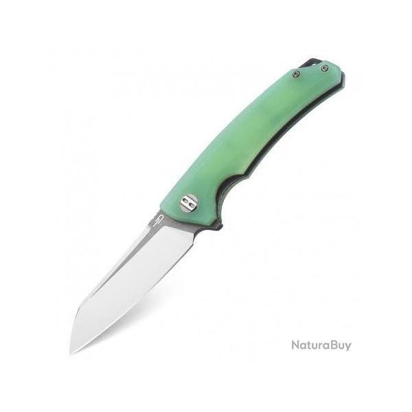 Couteau Bestech Knives Texel Jade Lame Acier D2 Gray/Satin Manche G-10 Linerlock Clip BTKG21B2