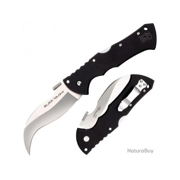 Couteau Cold Steel Black Talon II Lame Acier S35VN Manche G-10 Tri-Ad lock CS22B