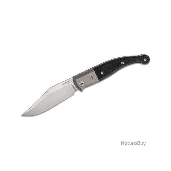 Couteau LionSteel Gitano GT01 GBK Lame Acier Niolox Manche Black Micarta/Titane Made LSTGT01GBK
