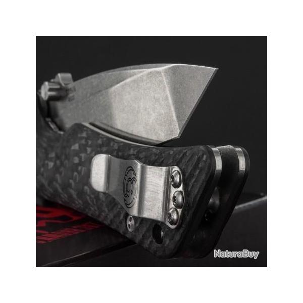 Couteau Southern Grind Spider Monkey Tanto Acier S35VN Manche Fibre de Carbone Linerlock SG20816