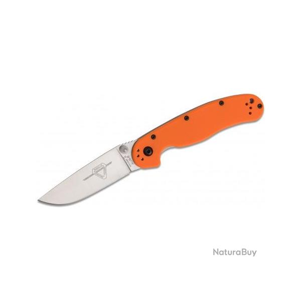 ON8870OR Ontario RAT Model 1-A A/O AUS-8 Blade Orange G10 Handles Linerlock Clip
